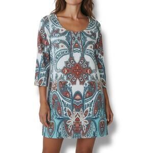 Modcloth Pink Owl floral paisley tunic dress NEW